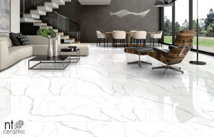 Керамогранит NT Ceramic Marmo Statuario Ultra White арт. NTT99512M (60x120) матовый